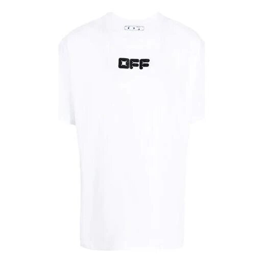 FW21 Logotipo en el pecho, pantalones cortos, corte holgado, blanco
