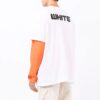 FW21 Logotipo en el pecho, pantalones cortos, corte holgado, blanco