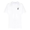FW21 Logotipo flecha, cuello redondo, pantalones cortos, corte holgado, blanco