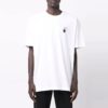 FW21 Logotipo flecha, cuello redondo, pantalones cortos, corte holgado, blanco