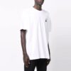 FW21 Logotipo flecha, cuello redondo, pantalones cortos, corte holgado, blanco