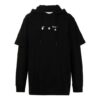 FW21 Marker Arrows Jersey de manga larga holgado Negro