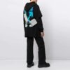 FW21 Marker Arrows Jersey de manga larga holgado Negro