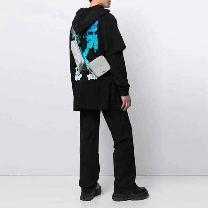 FW21 Marker Arrows Jersey de manga larga holgado Negro
