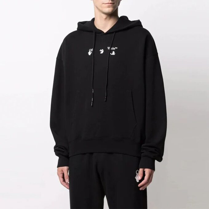 FW21 Melting Arrow Logo Print Sports Hombre Negro