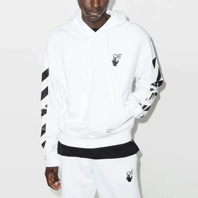 FW21 Sudadera con capucha de manga larga, versión blanca