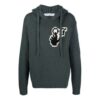 FW21 Sudadera con capucha de punto con logotipo, versión estándar, verde