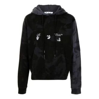 FW21 Tie Dye con estampado de letras, versión en negro