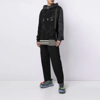 FW21 Tie Dye con estampado de letras, versión en negro