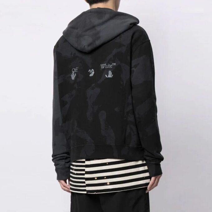 FW21 Tie Dye con estampado de letras, versión en negro