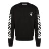 FW21 Versión clásica de algodón con estampado de Arrows, cuello redondo y manga larga, negro