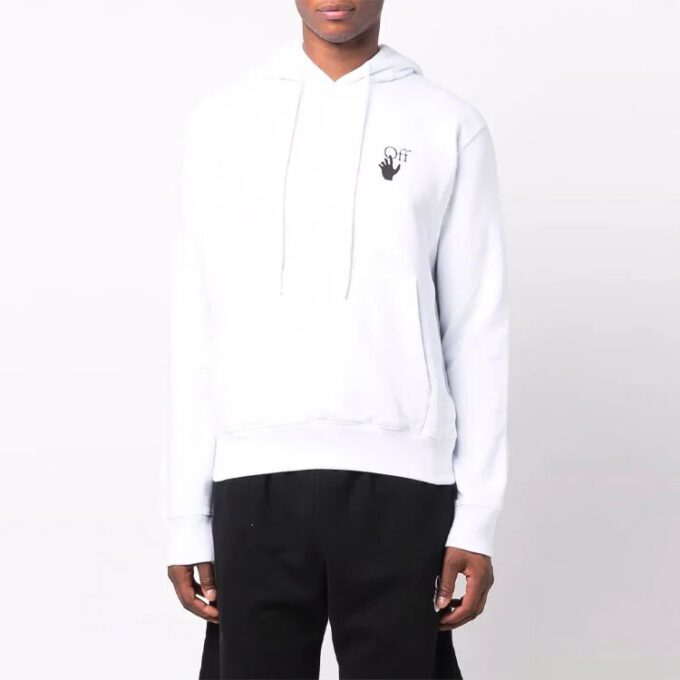 FW21 Versión de manga larga con estampado de Arrows, blanco