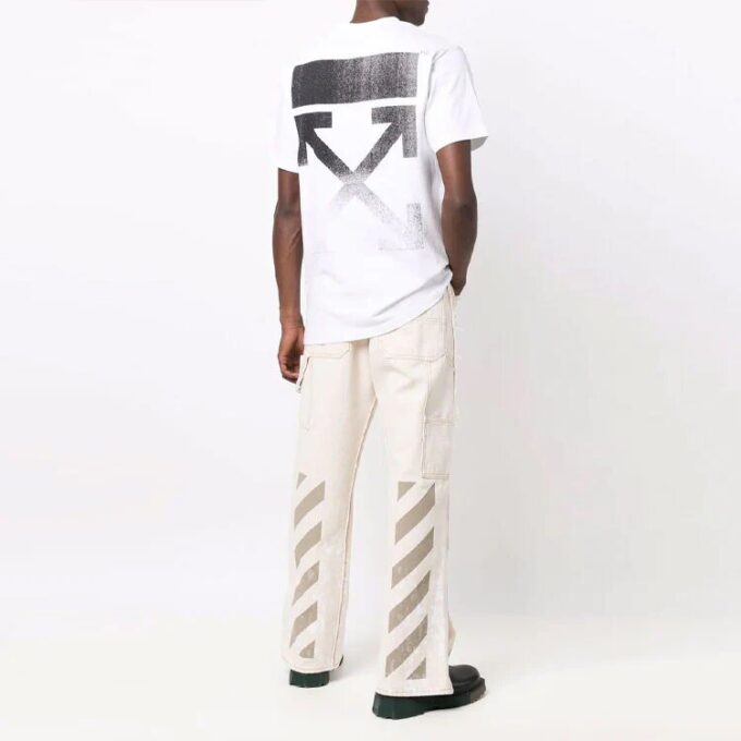 FW21 Versión de Pantalones Cortos con estampado de flechas Blanco