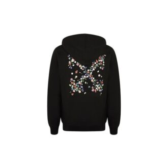 FW21 Versión estándar con letras y flores, unisex, negro