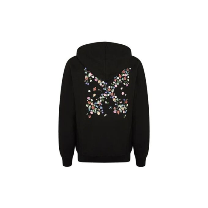FW21 Versión estándar con letras y flores, unisex, negro