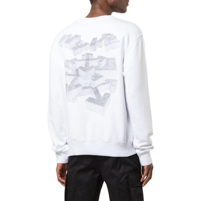 Sudadera con estampado de flechas «Blanco»