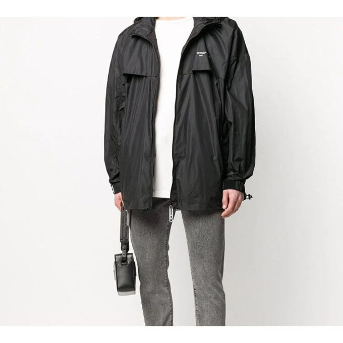 Gabardina urbana moderna Arrows para hombre, negro