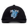 Gorra con aplique de calavera en negro y azul llama para hombre