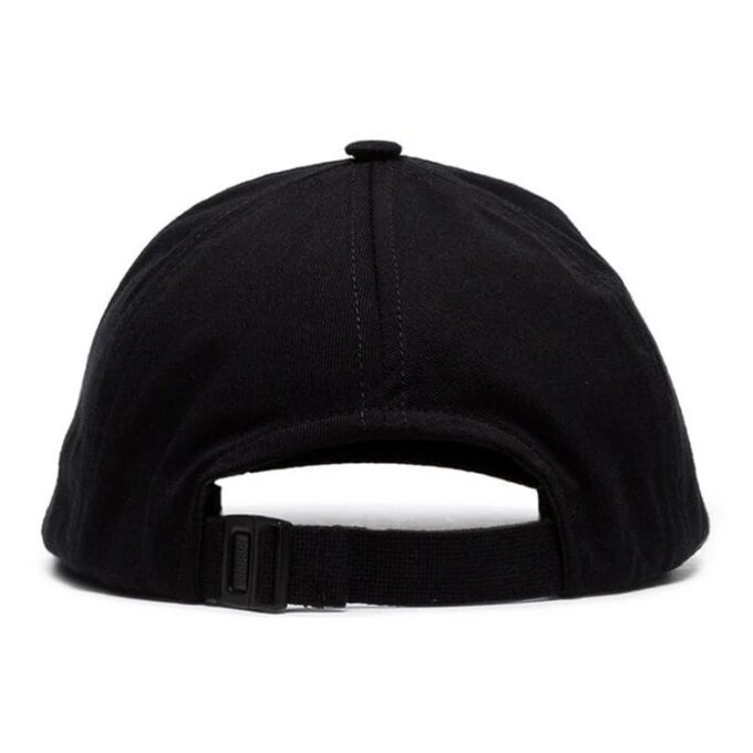 Gorra con aplique de calavera en negro y azul llama para hombre