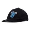 Gorra con aplique de calavera en negro y azul llama para hombre