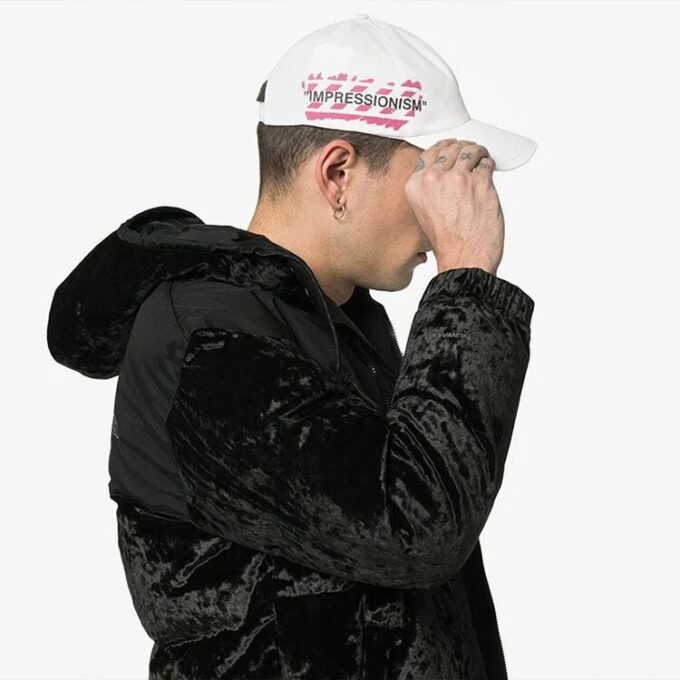 Gorra con visera Impressionism para hombre, color blanco