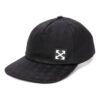 Gorra con visera y apliques de algodón, color negro
