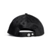 Gorra con visera y apliques de algodón, color negro