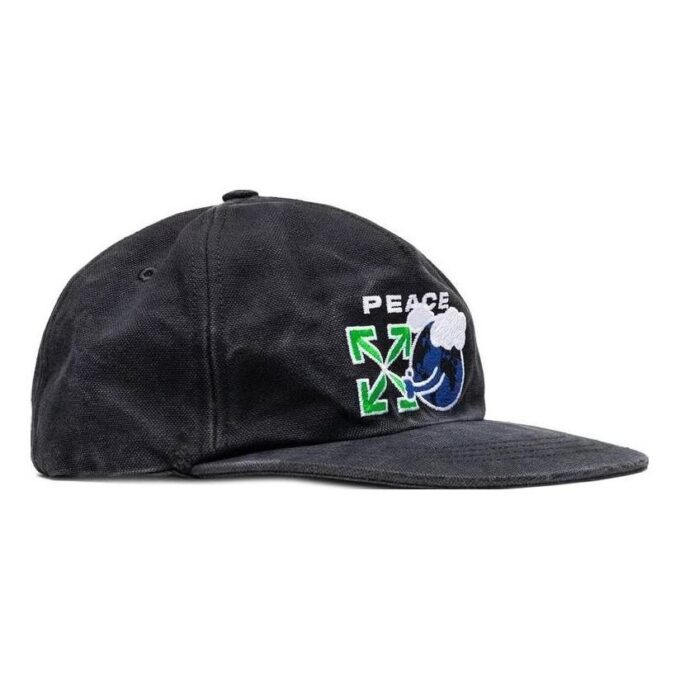 Gorra de béisbol bordada unisex negra