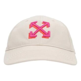 Gorra de béisbol de gabardina con flecha bordada Off-White «Blanca»