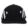 Gorra de béisbol informal a rayas, negra