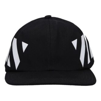 Gorra de béisbol informal a rayas, negra