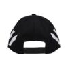 Gorra de béisbol informal a rayas, negra