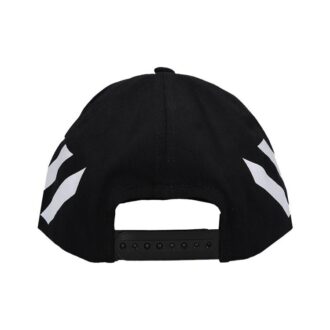 Gorra de béisbol informal a rayas, negra