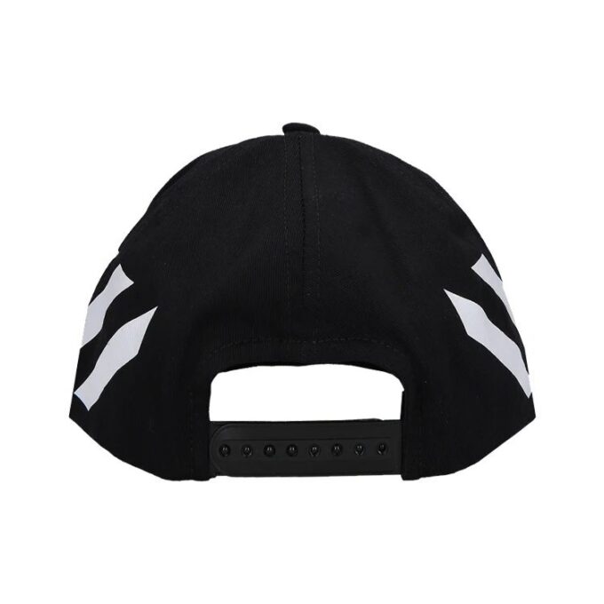 Gorra de béisbol informal a rayas, negra