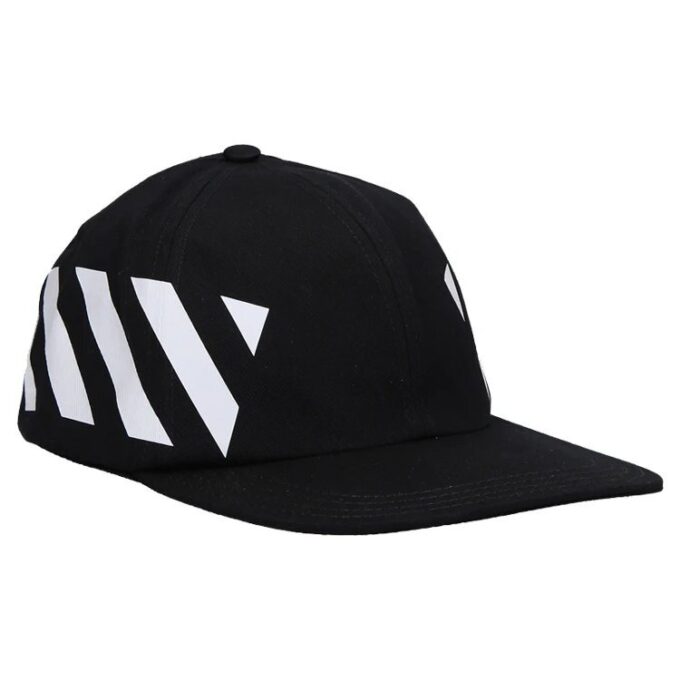 Gorra de béisbol informal a rayas, negra