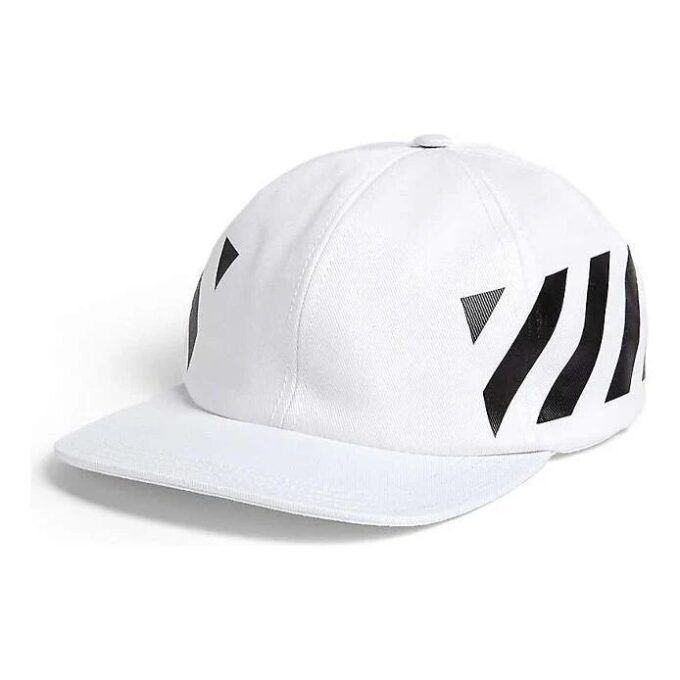 Gorra de béisbol Off-White para hombre con rayas blancas