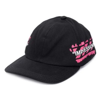 Gorra de béisbol Virgil Abloh Stencil rosa/negra