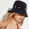 Gorra de pescador con estampado del logotipo clásico, negra