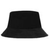 Gorra de pescador unisex con estampado de logotipo, negra