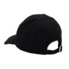 Gorra negra con logotipo impreso en letras