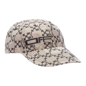 Gorra Off-White para hombre con estampado de Arrows en blanco cremoso