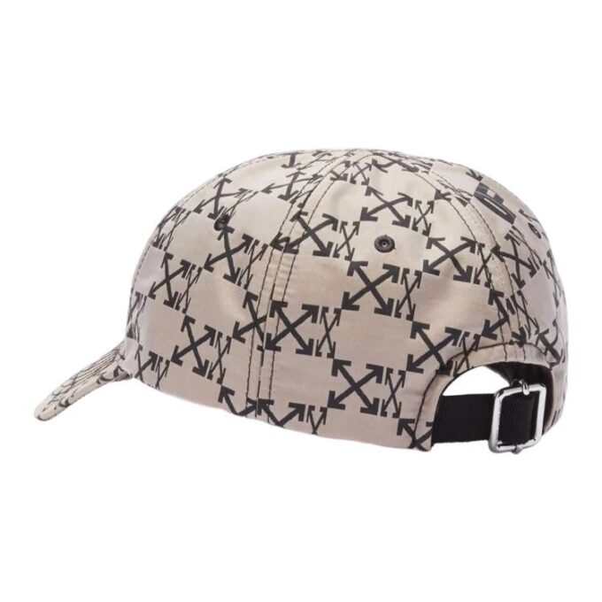 Gorra Off-White para hombre con estampado de Arrows en blanco cremoso