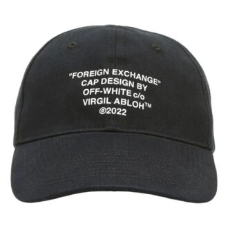 Gorra Off-White para hombre con estampado de letras en negro