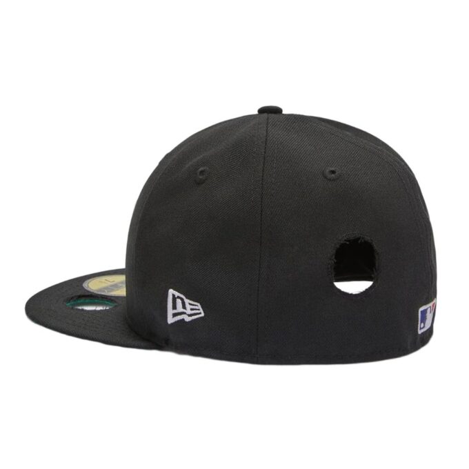 Gorra Off-White para hombre x MLB x New Era Crossover Hole Wool negra
