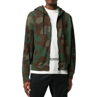 HOMBRE Diag Stencil Verde militar/Camuflaje