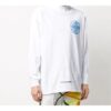 Impresión de logotipo en 3D, cuello redondo, manga larga, unisex, blanco