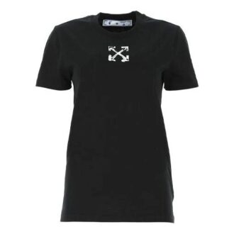 Impresión Off-White Pantalones Cortos Negro