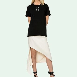 Impresión Off-White Pantalones Cortos Negro