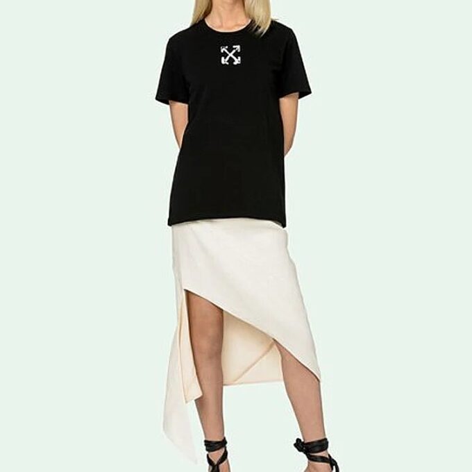 Impresión Off-White Pantalones Cortos Negro