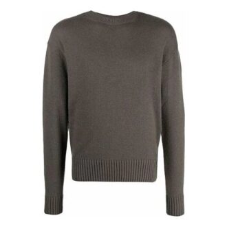 Jersey básico de lana sin capucha Off-White para hombre, corte holgado, marrón